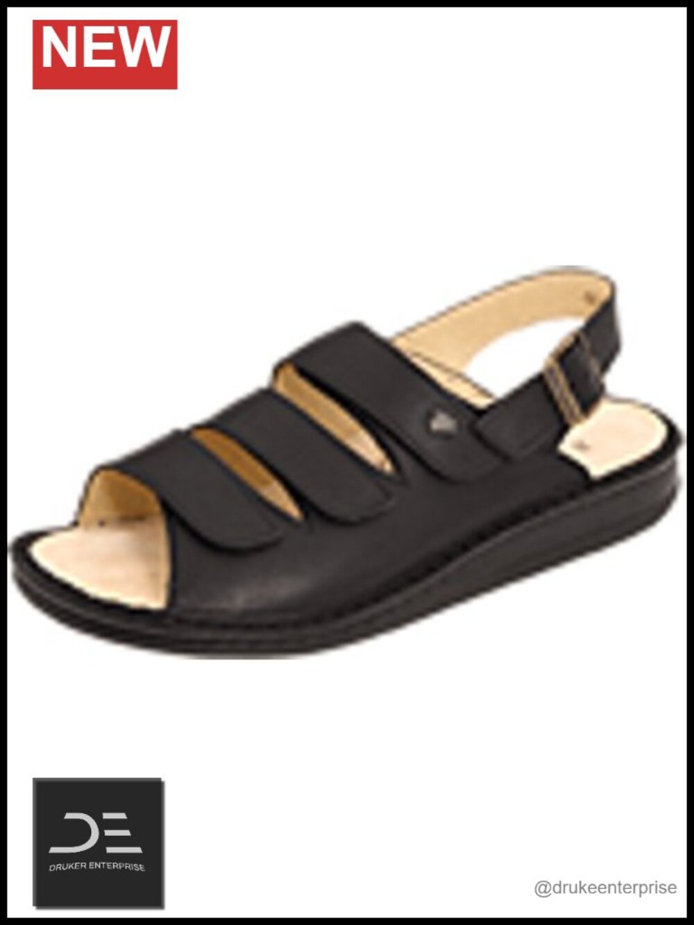 Soft Nappa Leather Adjustable Sandals Orthopedic Arch Support